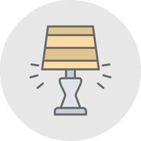 Lamp Line Filled Light Icon vector