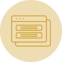 Browser Line Yellow Circle Icon vector