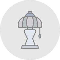 Lamp Line Filled Light Icon vector