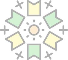 Firework Line Filled Light Icon vector