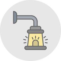 Lamp Line Filled Light Icon vector