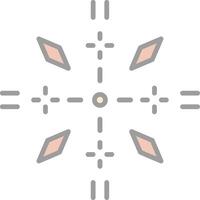 Firework Line Filled Light Icon vector