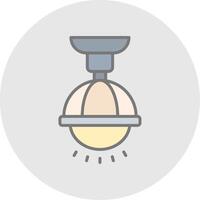 Lamp Line Filled Light Icon vector