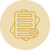 Notes Line Yellow Circle Icon vector