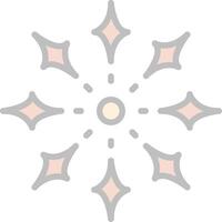 Firework Line Filled Light Icon vector