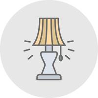 Lamp Line Filled Light Icon vector