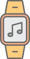 Music Line Filled Light Icon vector