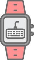 Keyboard Line Filled Light Icon vector