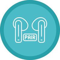 Pairing Line Multi Circle Icon vector