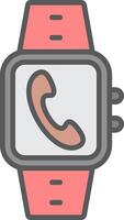 Incoming Call Line Filled Light Icon vector