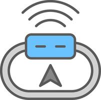 Gps Line Filled Light Icon vector