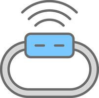 Wireless Line Filled Light Icon vector