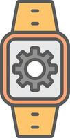 Settings Line Filled Light Icon vector