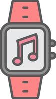 Music Line Filled Light Icon vector