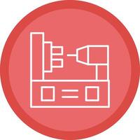 Lathe Line Multi Circle Icon vector