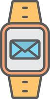 Message Line Filled Light Icon vector