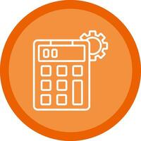 Calculator Line Multi Circle Icon vector