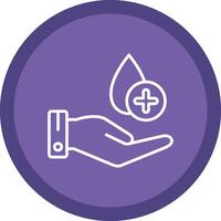 Donate Blood Line Multi Circle Icon vector