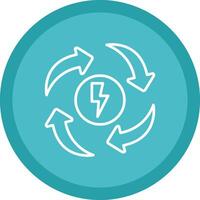 Eco Energy Line Multi Circle Icon vector