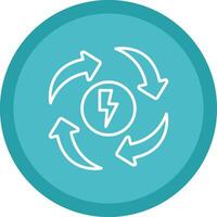 Eco Energy Line Multi Circle Icon vector