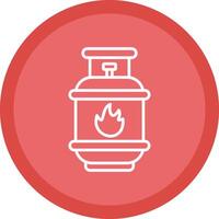 Gas Line Multi Circle Icon vector