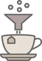 Coffee Filter Line Filled Light Icon vector