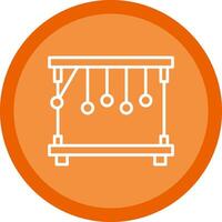 Pendulum Line Multi Circle Icon vector