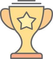 Trophy Line Filled Light Icon vector