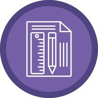 Measuring Tool Line Multi Circle Icon vector