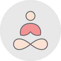 Yoga Line Filled Light Icon vector