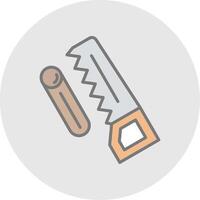 Woodworking Line Filled Light Icon vector