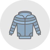 chaqueta línea lleno ligero icono vector