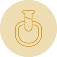 Science Line Yellow Circle Icon vector