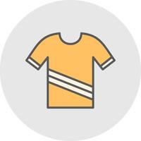 camisa línea lleno ligero icono vector