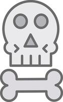 Skull Line Filled Light Icon vector