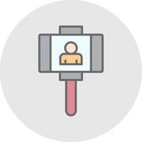 Vlogger Line Filled Light Icon vector