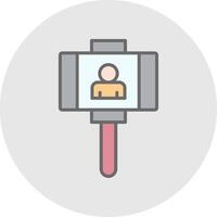 Vlogger Line Filled Light Icon vector