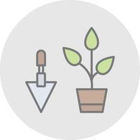 Gardening Line Filled Light Icon vector