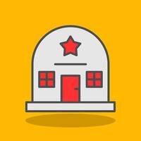 Army Base Filled Shadow Icon vector
