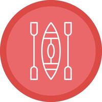 Canoe Line Multi Circle Icon vector