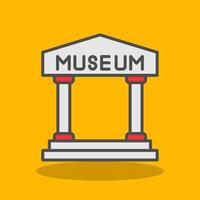 Museum Filled Shadow Icon vector