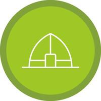 Tent Line Multi Circle Icon vector