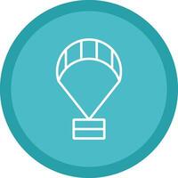 Paragliding Line Multi Circle Icon vector