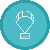 Paragliding Line Multi Circle Icon vector