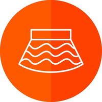 Skirt Line Red Circle Icon vector