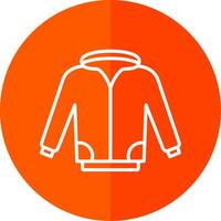 Jacket Line Red Circle Icon vector