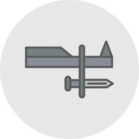 Bayonet Line Filled Light Icon vector