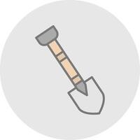 Shovel Line Filled Light Icon vector