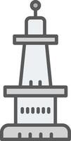 Monument Line Filled Light Icon vector