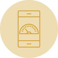 Dashboard Line Yellow Circle Icon vector